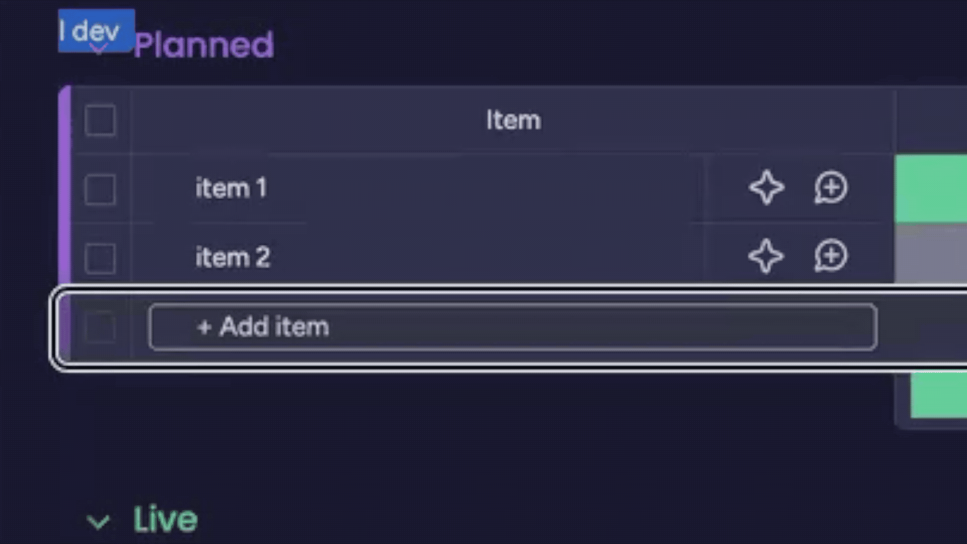 navigating items through lists
